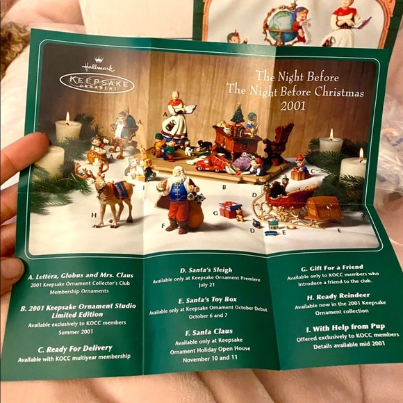 VINTAGE 3pc HALLMARK KEEPSAKE CHRISTMAS ORNAMENTS - Picture 9 of 11